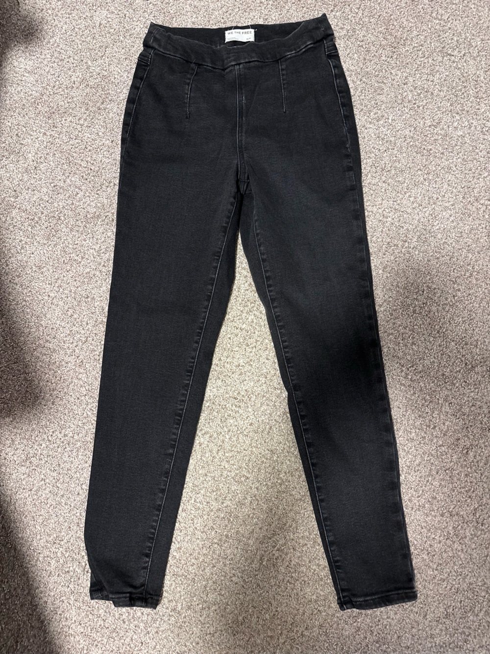Women’s Free People Curvy Black Skinny Pull On Jeans - Small